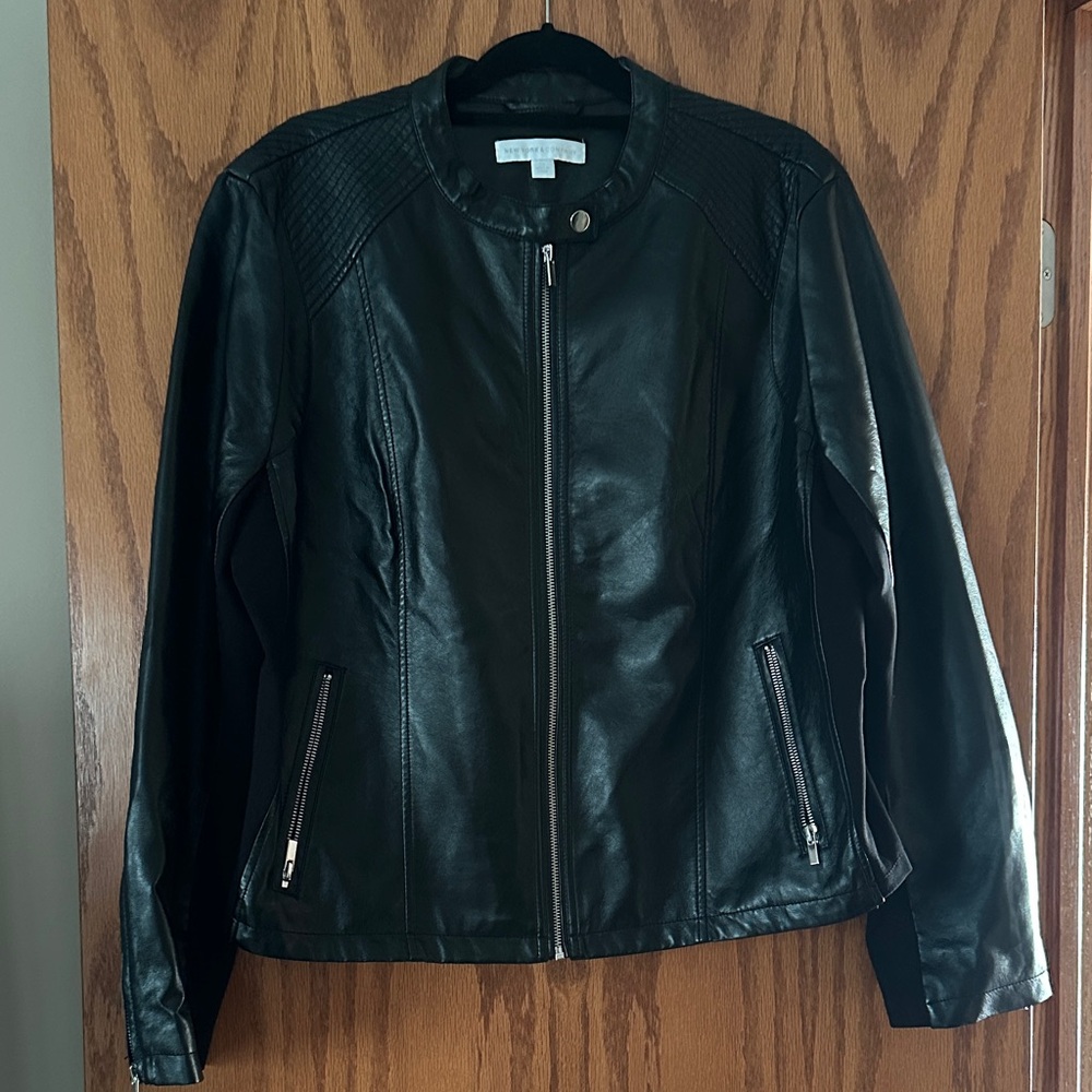 New York & Company Black Leather Jacket